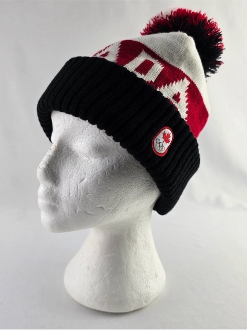 Kids Pom-Pom Beanie Hat in Red, Hudson’s Bay